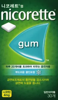니코레트껌 4mg 쿨민트향 30개