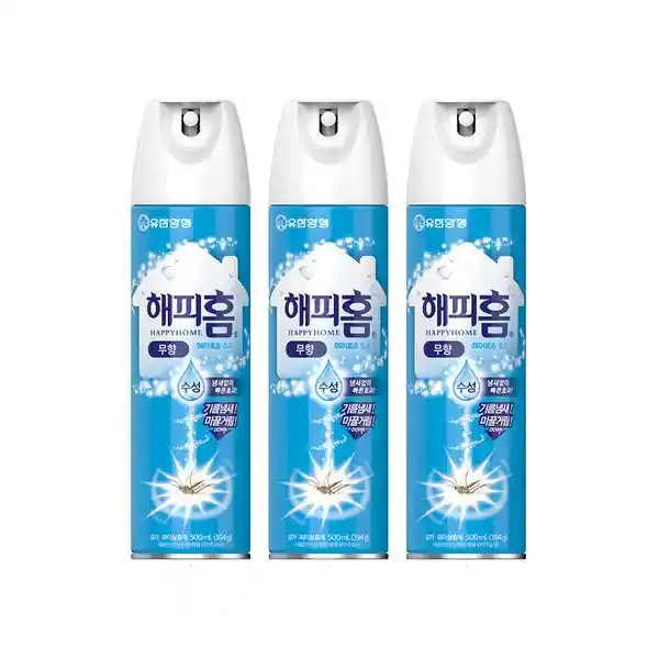 해피홈 에어로솔 무향 500ml 3개